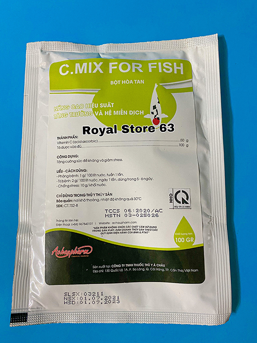 Vitamin C Mix Hòa Tan Acpharno tăng đề kháng cho cá cảnh