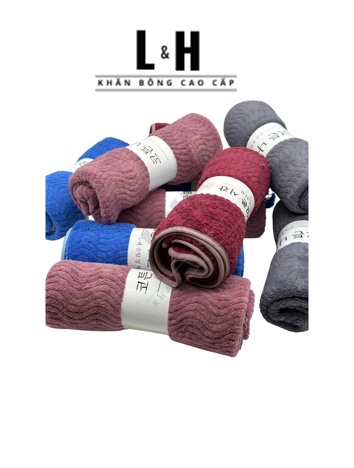 Khăn tắm lông cừu, sóng gạo 50x100cm