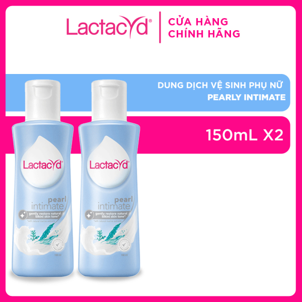 Bộ 2 chai Dung Dịch Vệ Sinh Phụ nữ Lactacyd Pearly Intimate 150ml/chai