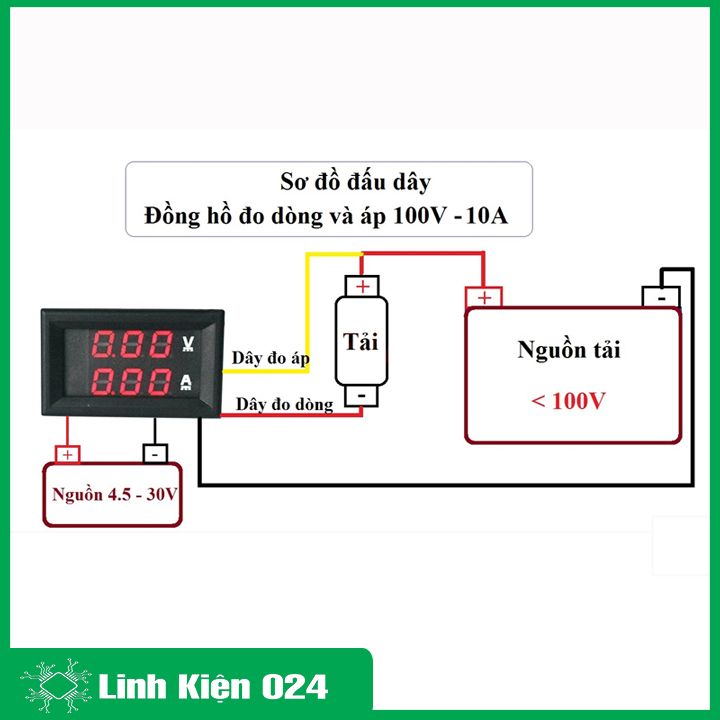 Module đo dòng đo áp 0-100V / 10A độ chính xác cao