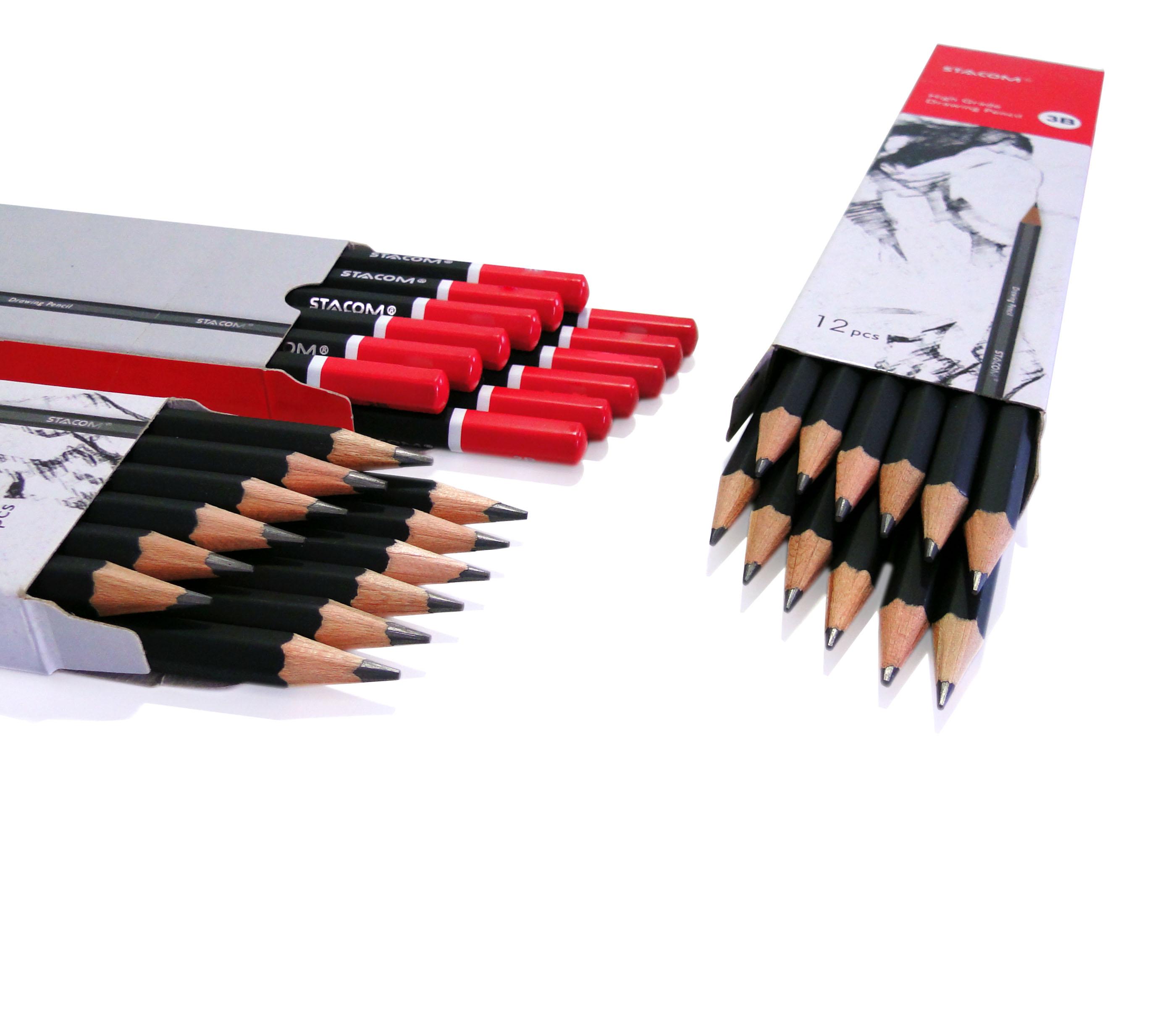 Bút chì kỹ thuật Stacom 2B/3B/4B/5B/6B/HB PC101 ( Hộp 12 chiếc )