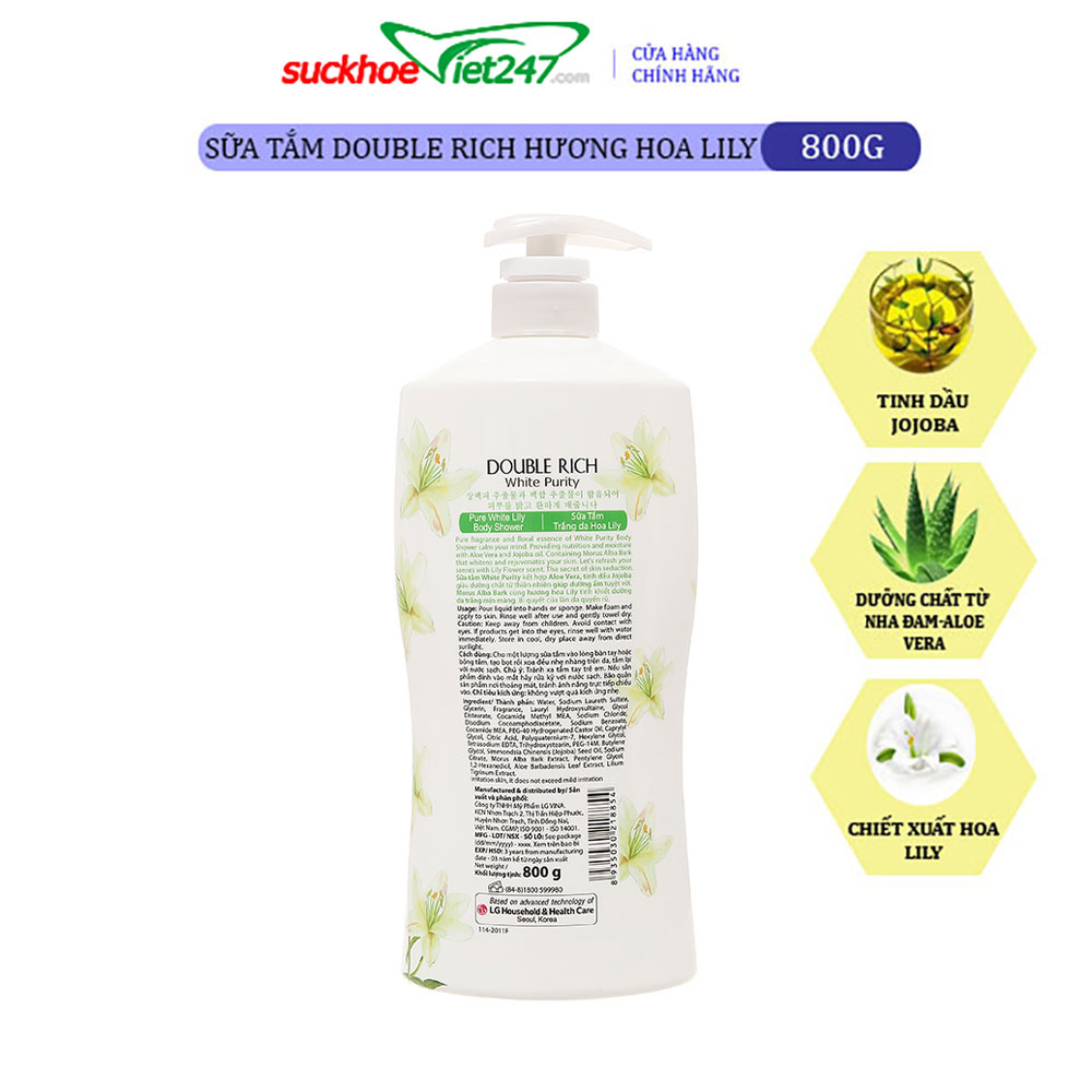 [HCM]Sữa tắm Double Rich Hoa Lily 800g