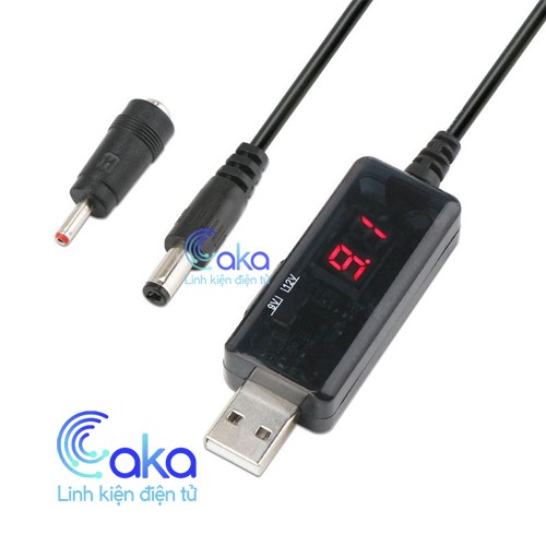 Cáp USB chuyển đổi 5V sang 9V 12V jack dc 5.5x2.1mm
