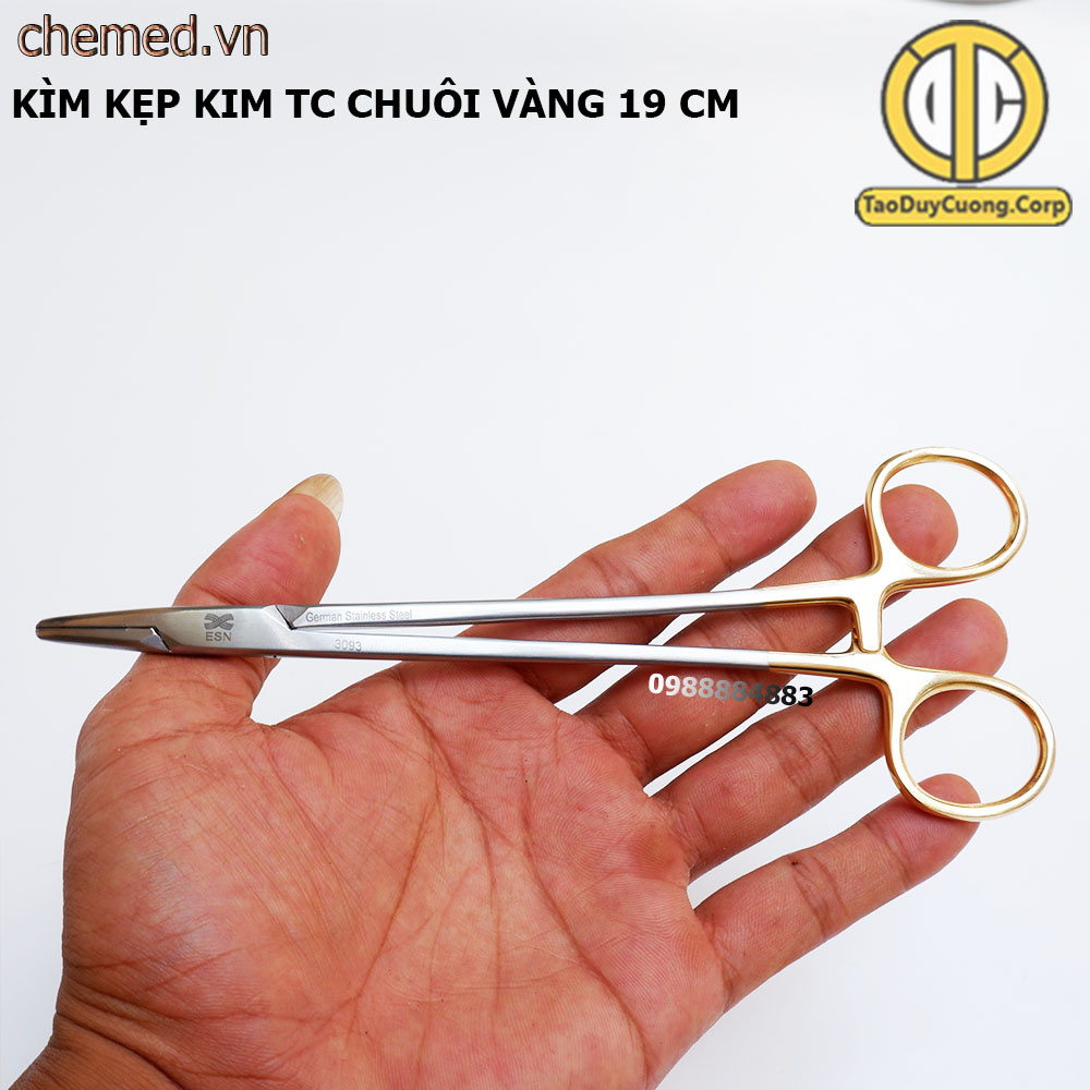 Kìm kẹp kim y tế chuôi vàng các size công nghệ Đức