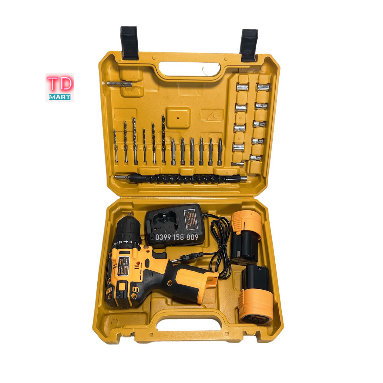 Máy Khoan Pin 16.8V Hukan HK-XC5 KHÔNG CHỔI THAN Tặng Kèm 23 Chi Tiết