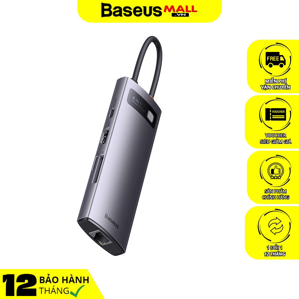 Hub mở rộng đa năng baseus starjoy 8-port type-c hub adapter