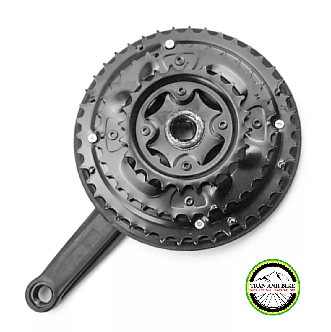 Đùi Dĩa (Giò Dĩa) Xe Đạp 3 Tầng PROWHEEL Crankset AD43 24-34-42T