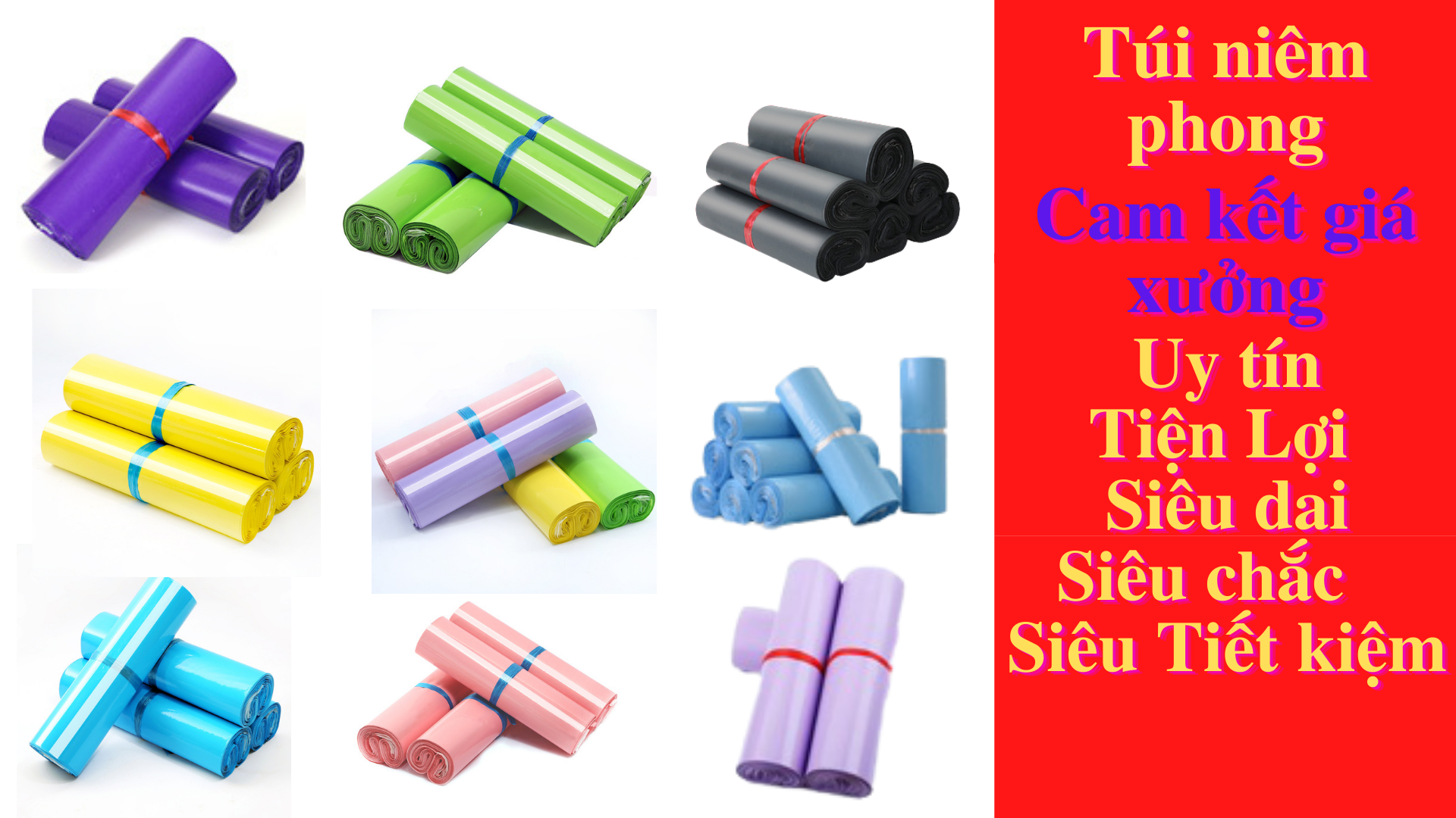 [Giảm sốc] 1kg Túi Nilon Gói Hàng Niêm Phong Size 25x40cm - Keo Dán Chắc, Túi Siêu Dai, Chống Thấm Nước, Tiết Kiệm Thời Gian
