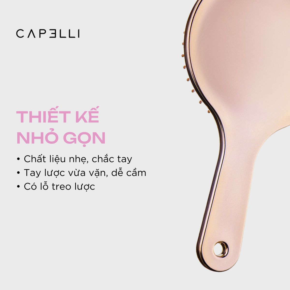 Lược Răng Thưa CAPELLI Gỡ Rối Tóc Hình Tai Mèo