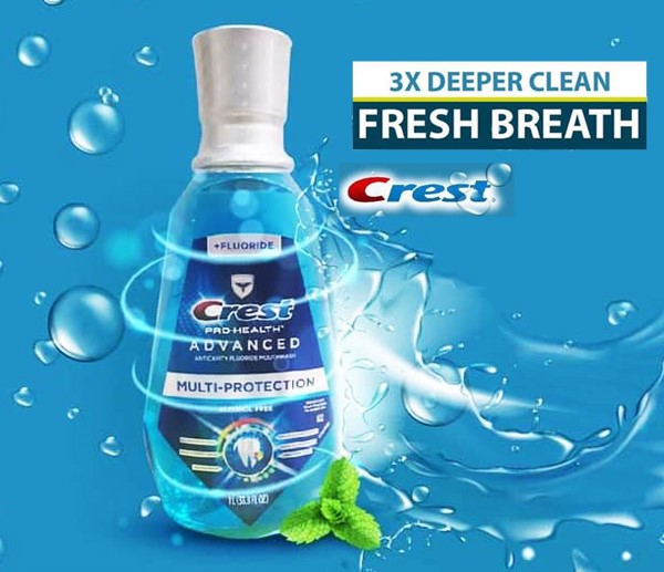 Nước súc miệng Crest Pro-Health Advanced Mouthwash Multi Protection (1L)