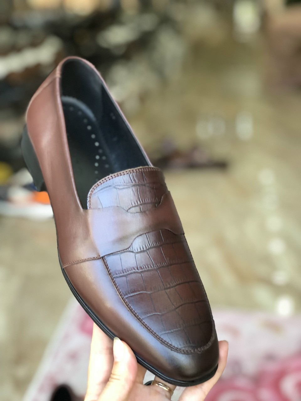 Giày lười nam công sở da bò cao cấp