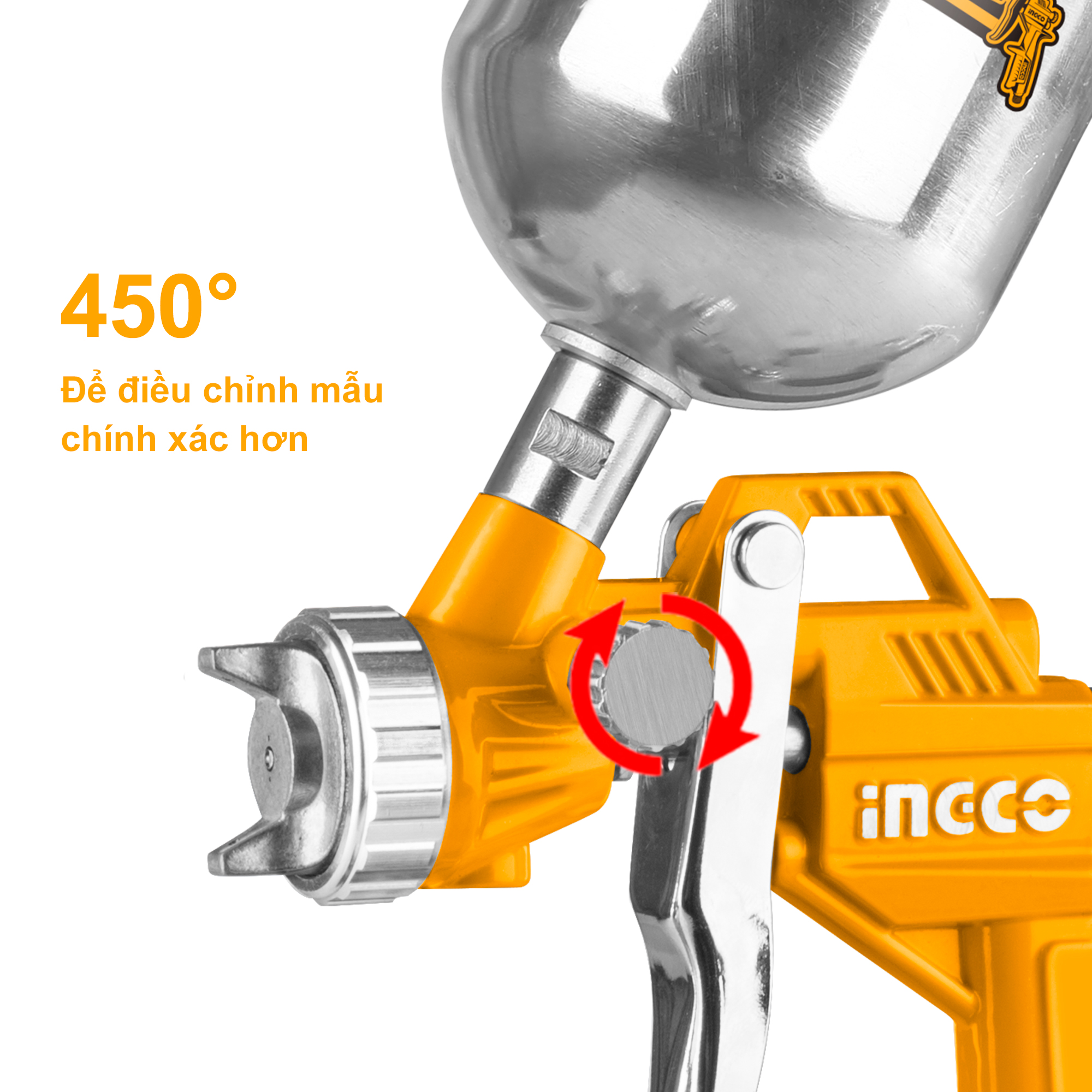 Súng phun sơn tiêu chuẩn 1.5mm INGCO ASG4041