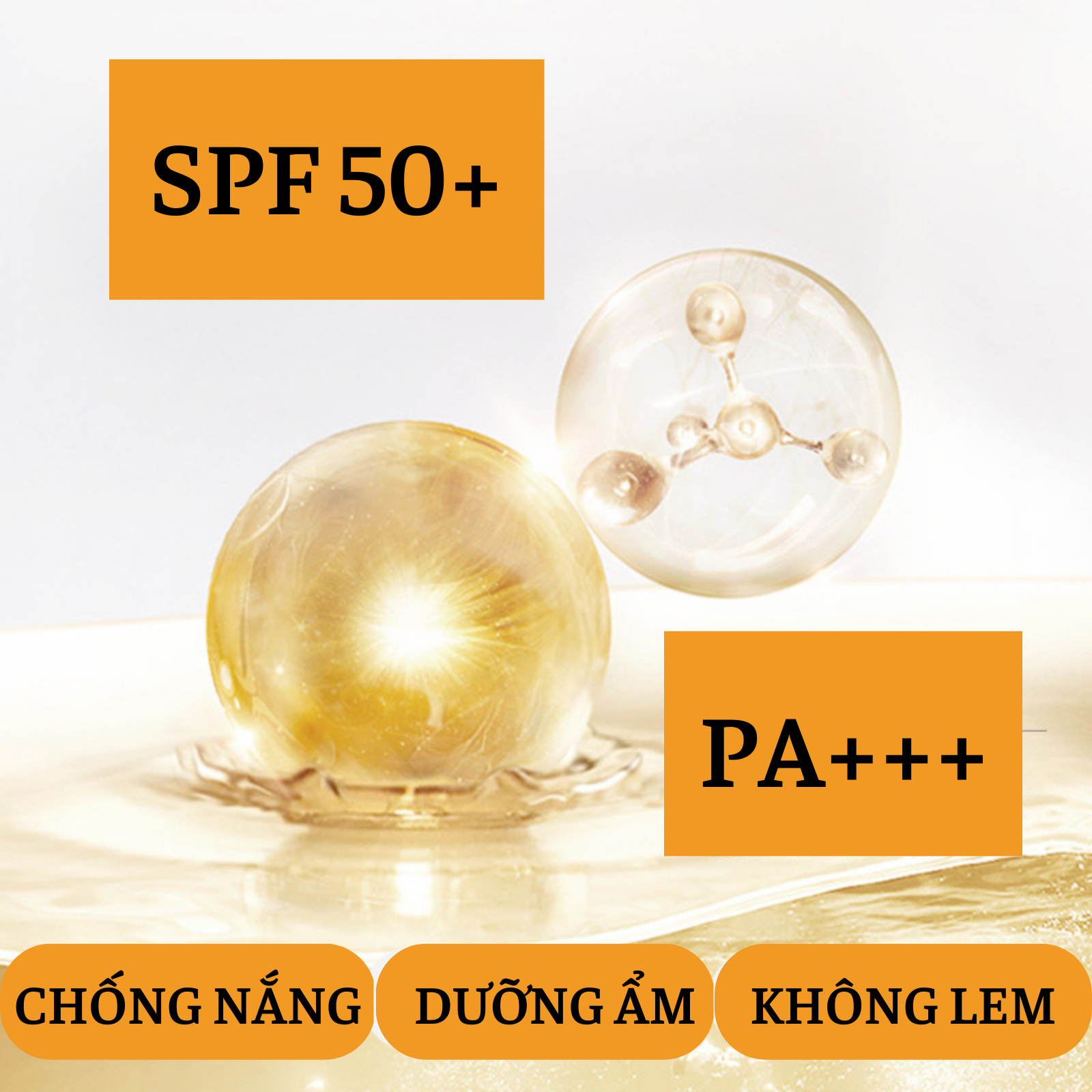 Kem chống nắng CĂNG BÓNG MỊN MÀNG chống nắng vượt trội ngăn 99%tiaUV dạng gói tiện lợi sữa dưỡng chống nắng