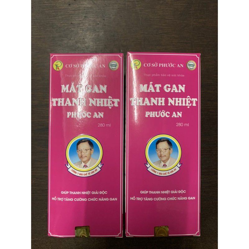 mát gan giải độc phước an dạng nước ( tên mới mát gan thanh nhiệt) chai 280ml