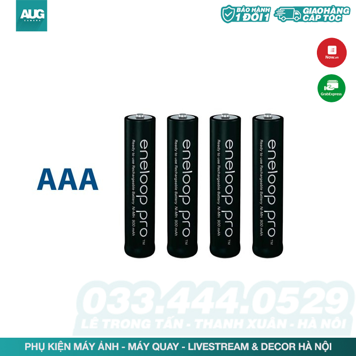 Vỉ 4 pin AAA ( pin đũa) Eneloop 950mAh - AUG Camera Hà Nội