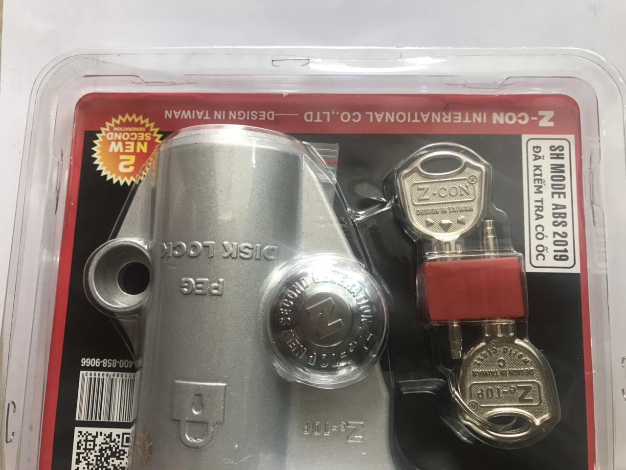 KHÓA ĐĨA Z-CON CHO XE SH MODE ( THẮNG ABS ) 2019 CHỐNG TRỘM