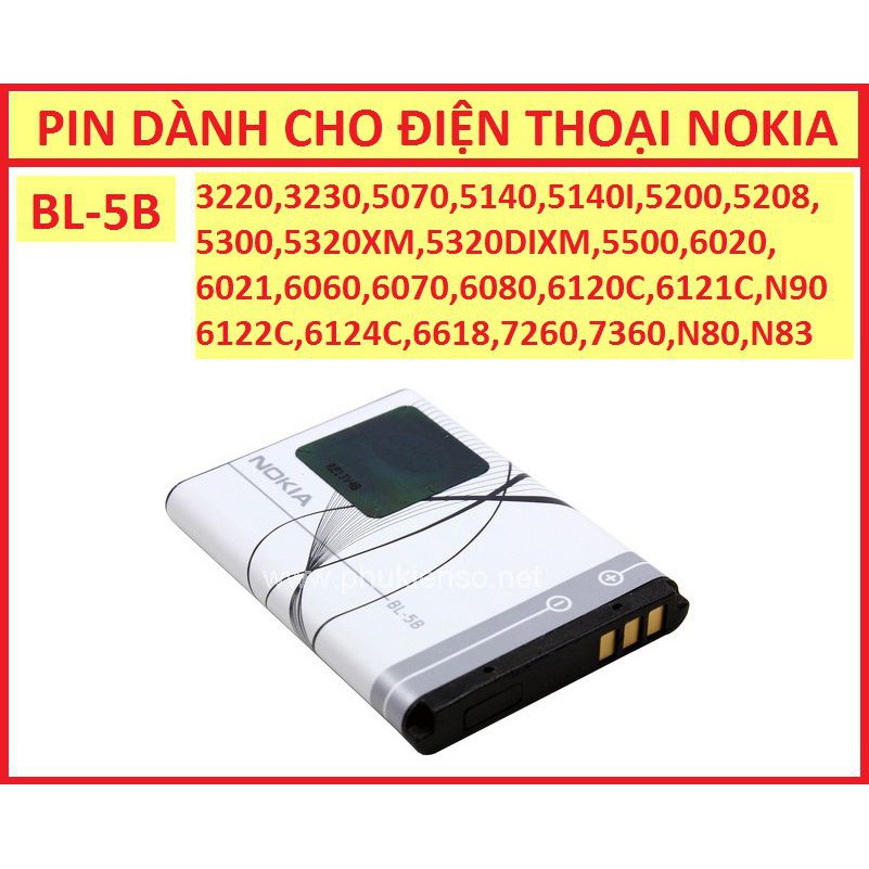 Pin thay thế cho nokia 3220 6060 n90