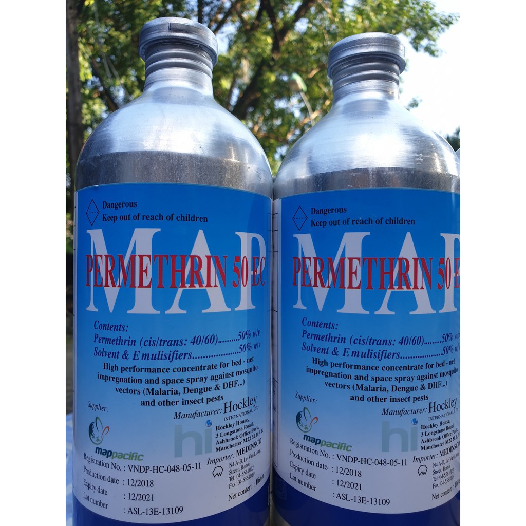 Permethrin 50EC chai nhôm 0.5 lít  diệt côn trùng,ruồi vàng hiệu quả cao