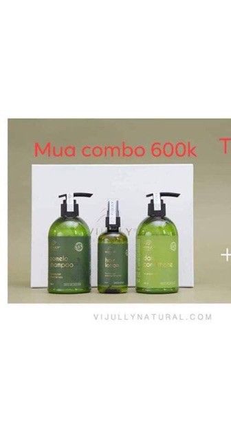 Combo dầu gội- dầu xả- xịt bưởi vijully.shop_bao_chau