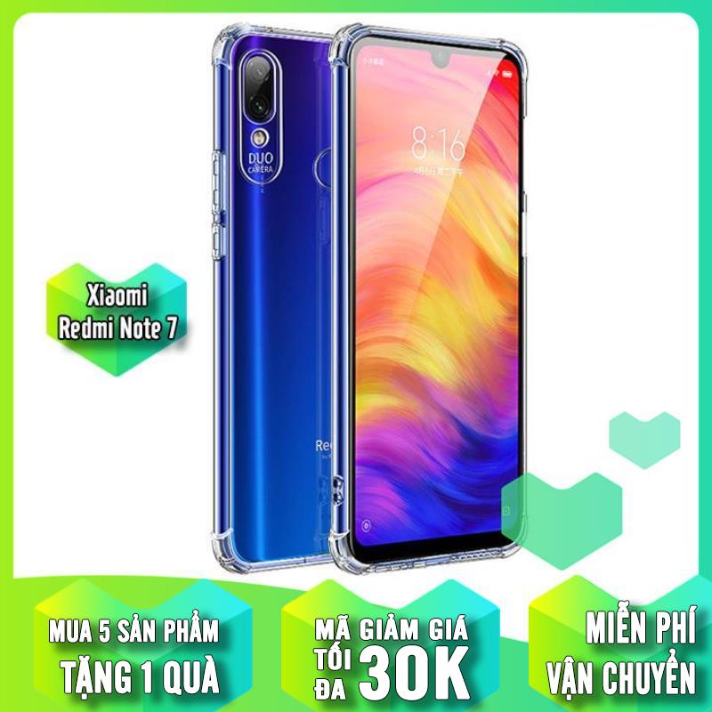 Ốp lưng cho Xiaomi Redmi Note 7, trong suốt chống sốc 6D