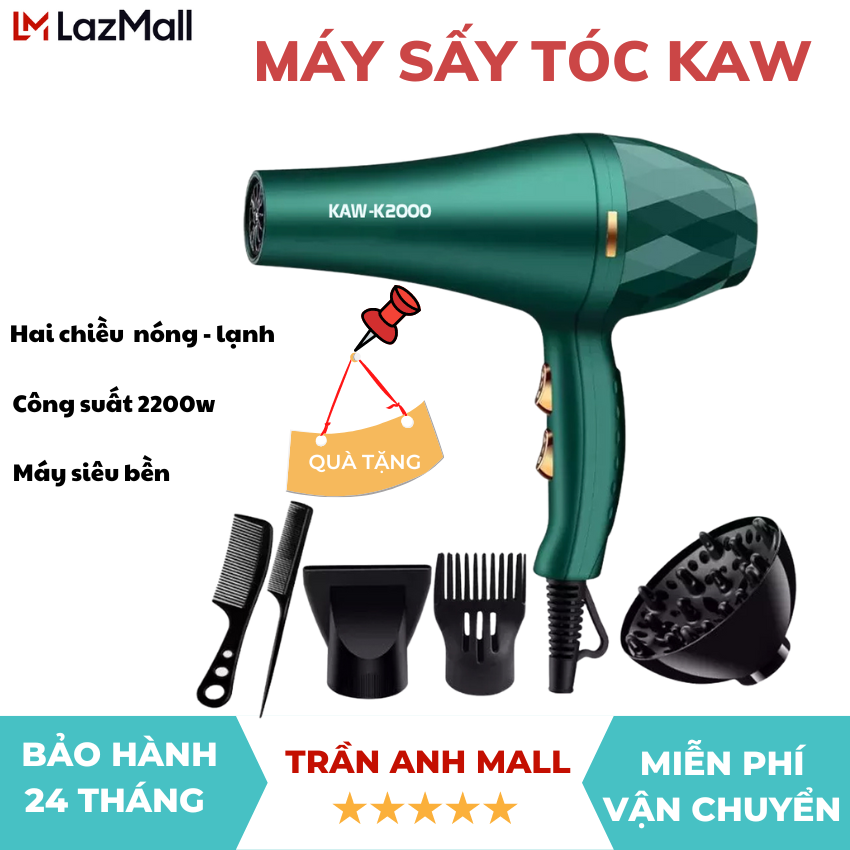 Máy Sấy Tóc Du Lịch công suất 5000W 2 chế độ sấy nóng lạnh Thiết kế nhỏ