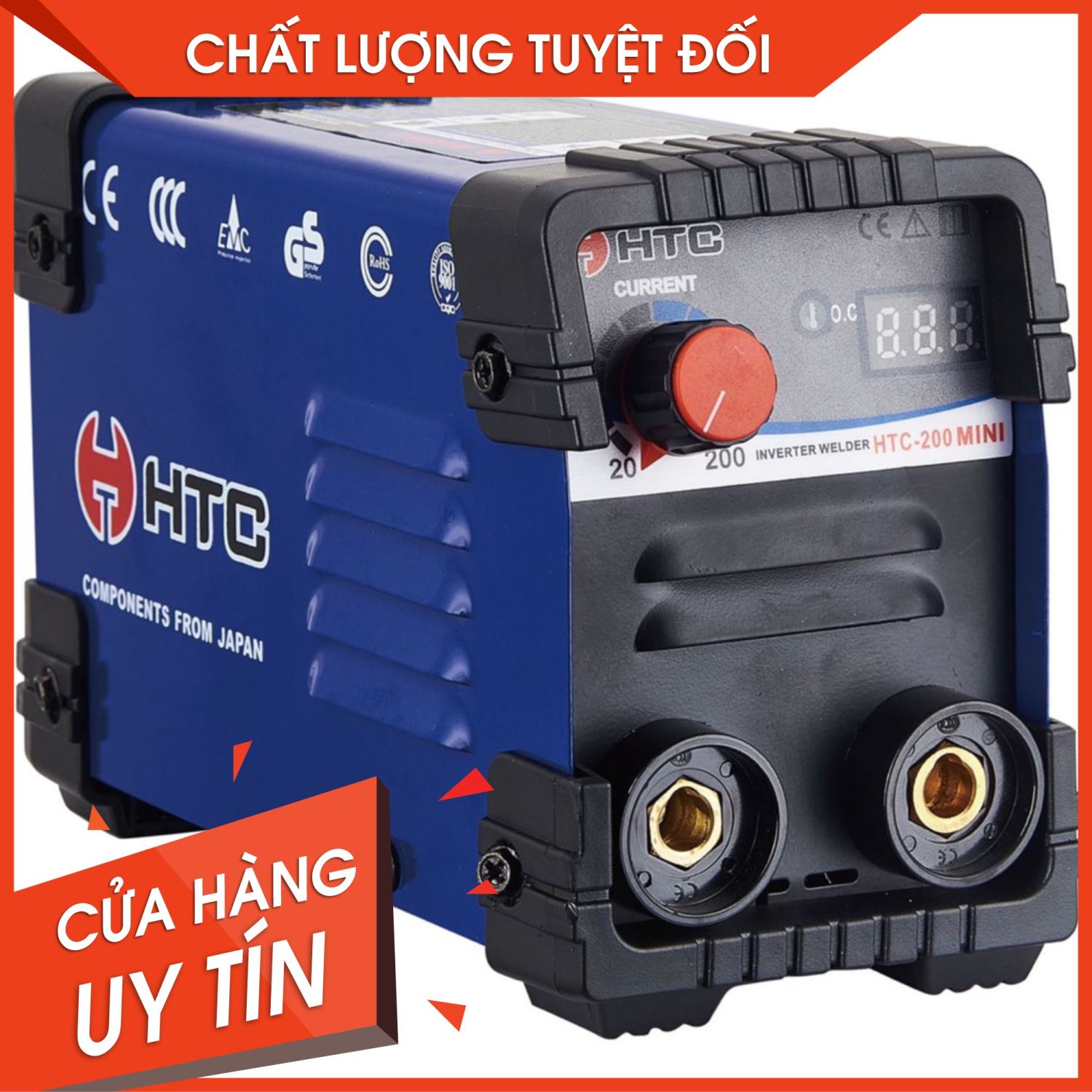 Máy hàn điện tử 200A mini,INVERTER IGBT HTC200 Mini