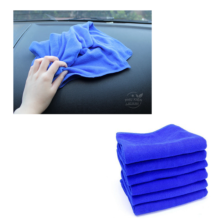 [HCM]Bộ 5 khăn Microfiber lau xe ô tô