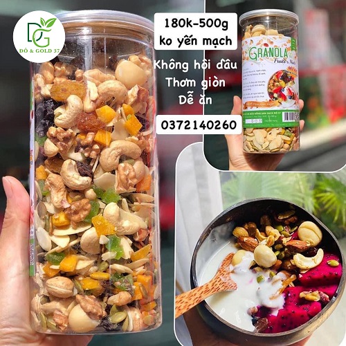 Granola siêu hạt không yến mạch - Granola cao cấp Đô 37