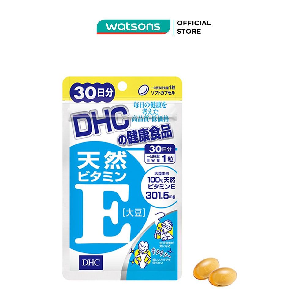 Thực phẩm bảo vệ sức khỏe dhc natural vitamin e soybean bổ sung vitamin e 30 viên 19.6g