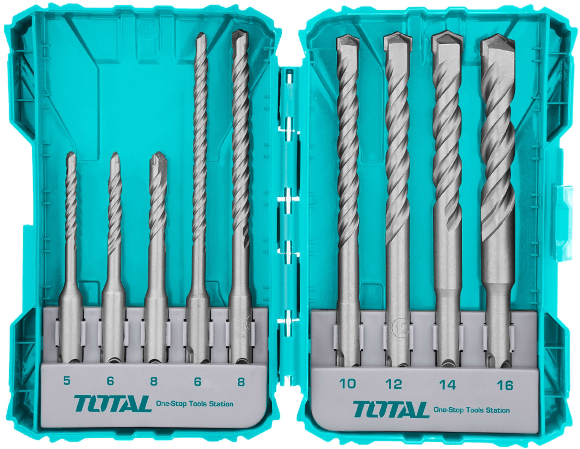 5-16mm bộ mũi khoan bê tông gài 9 chi tiết total tacsdl30901