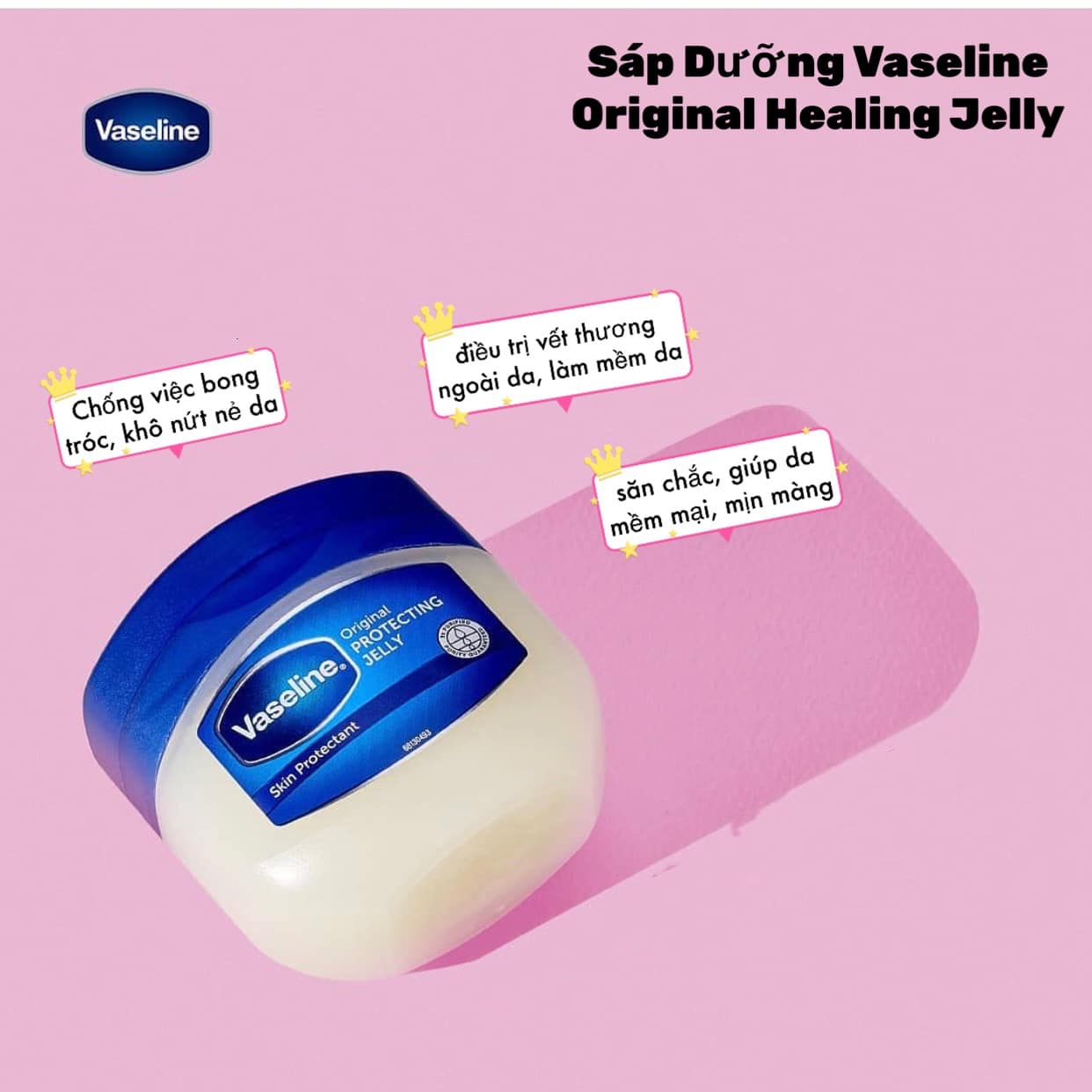 SÁP DƯỠNG Ẩm VASELINE Mỹ 49G