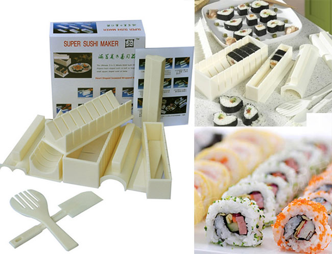 Bộ dụng cụ làm Sushi 10 món Cao Cấp