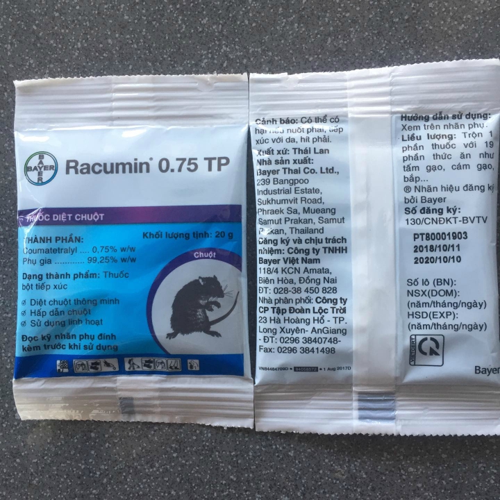 Gói thuốc diệt chuột thông minh Racumin