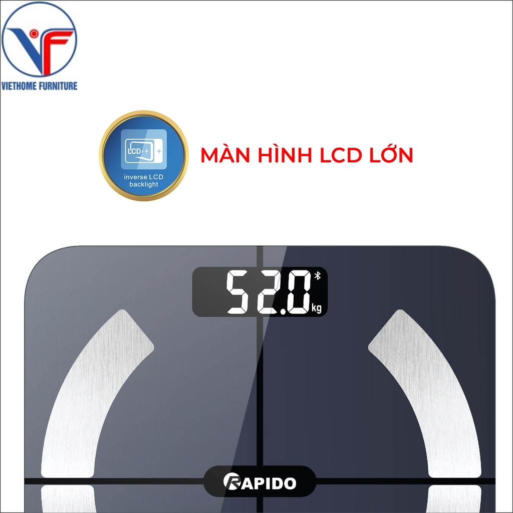 Cân sức khỏe thông minh Rapido RSB02-S (Có bluetooth)