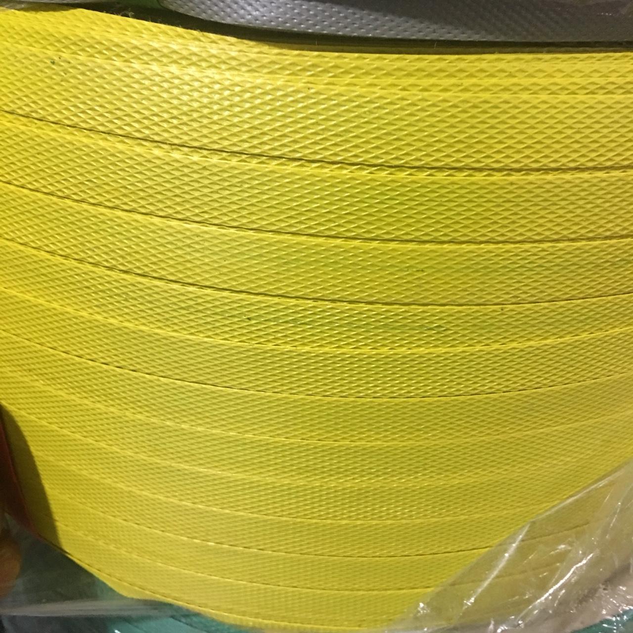 Dây đai nhựa PP vàng cuộn 10kg
