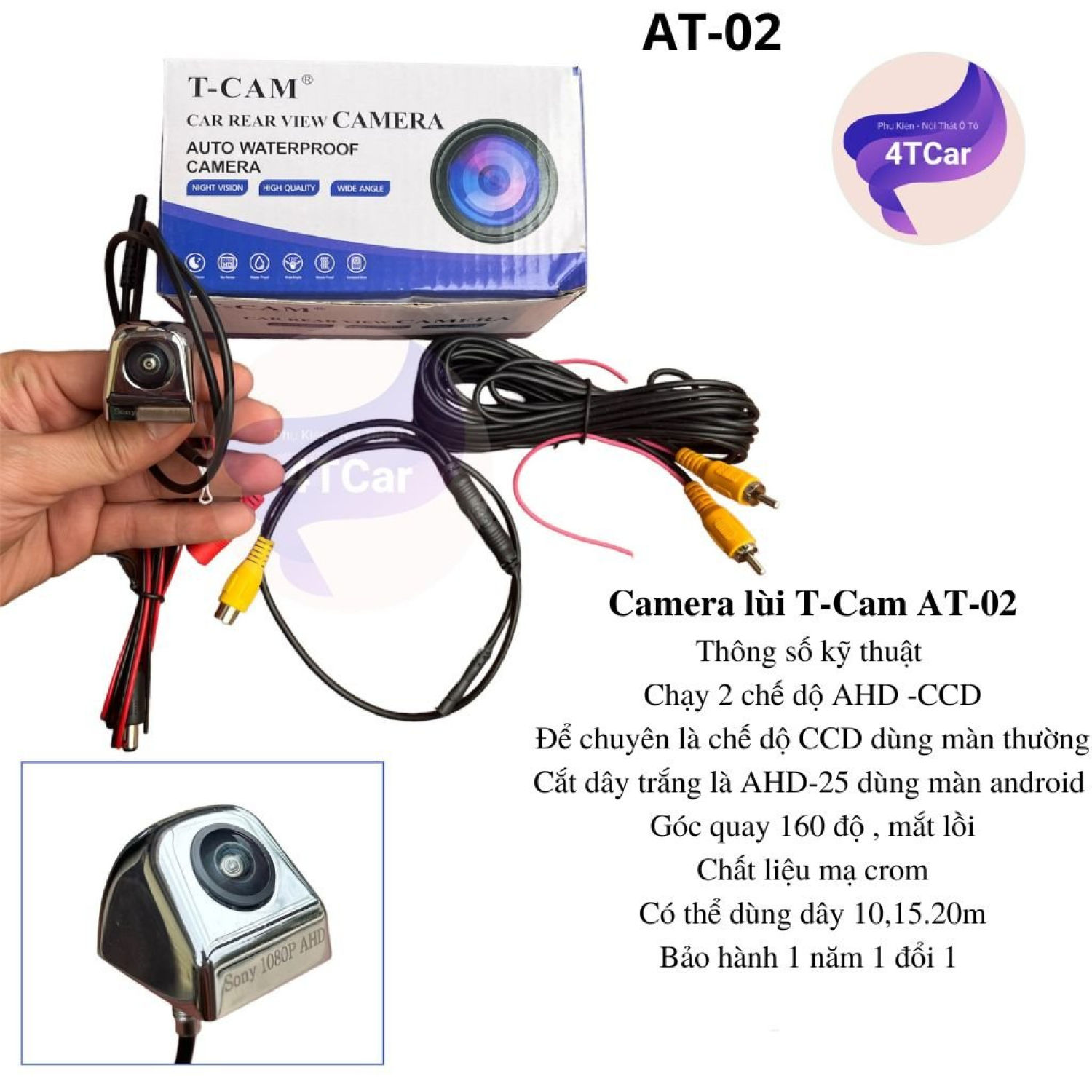 Camera lùi ô tô AHD - CCD dành cho màn android  và màn zin độ nét cao