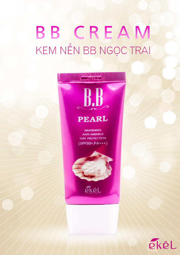 [HCM]Kem nền chống nắng BB ngoc trai Ekel - Ekel BB Cream Pearl
