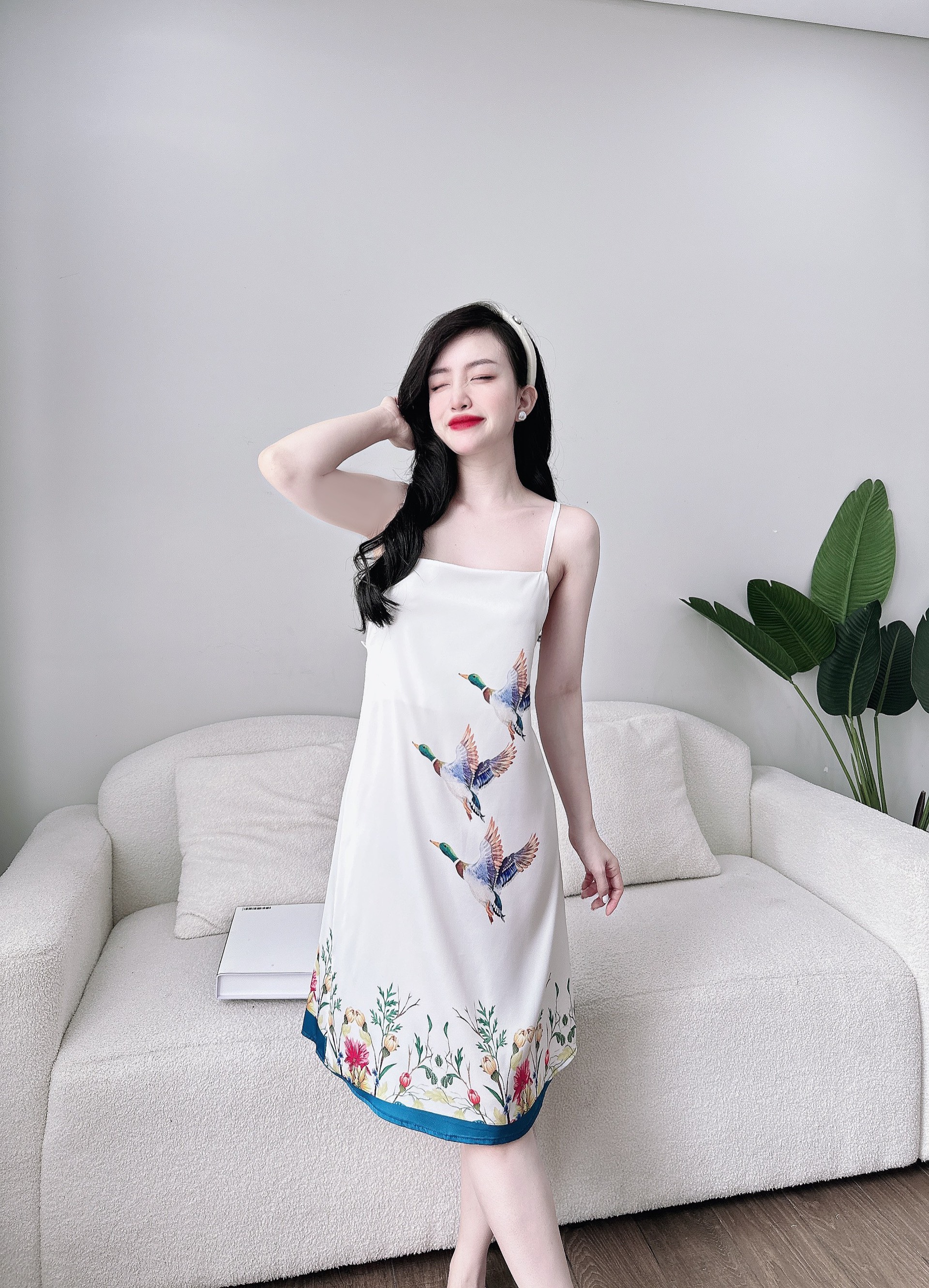[HCM]DB116- Đầm Lụa Trơn Cao Cấp