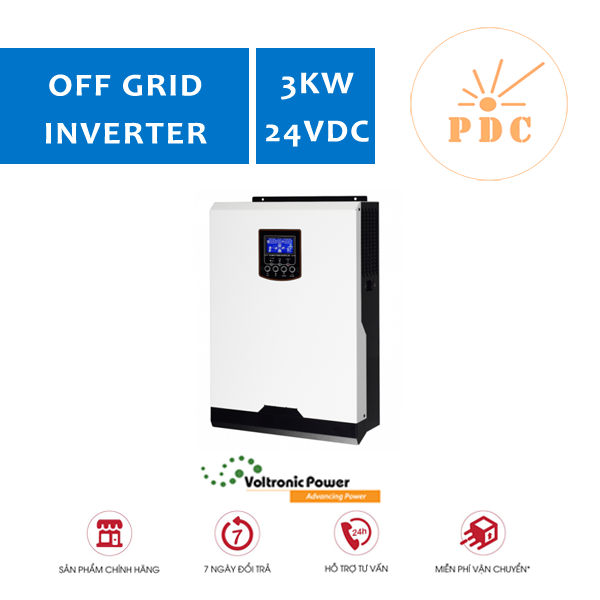 Biến tần độc lập Vontronic (Off-grid Inverter) Axpert VM 3KW 24Vdc 40A MPPT