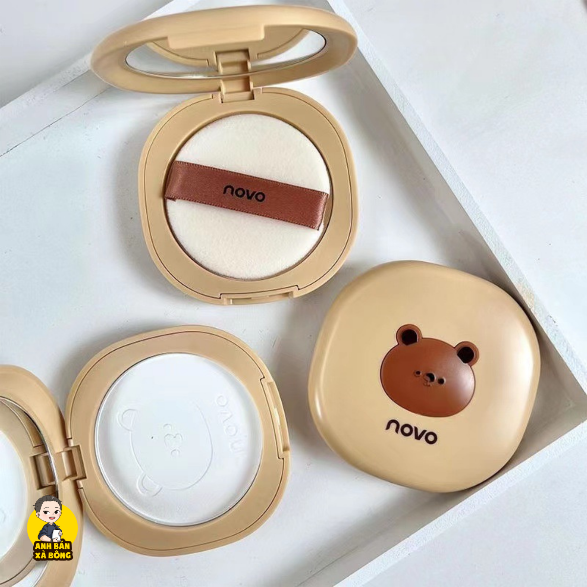 Phấn Phủ Gấu NOVO Bear Makeup Pressed Powder 5679