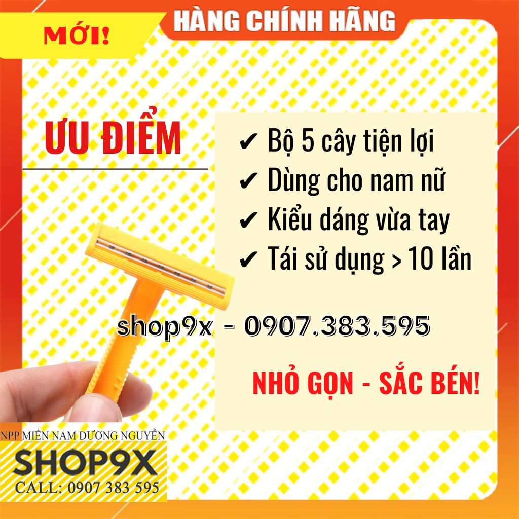 Bộ 5 Dao Cạo Râu Razors Lưỡi Kép