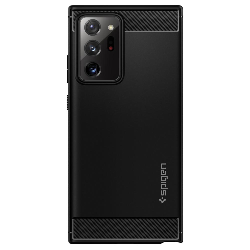 Ốp lưng hàng hiệu Spigen Rugged Armor màu đen cho Galaxy Note 20 Ultra | Galaxy Note 20