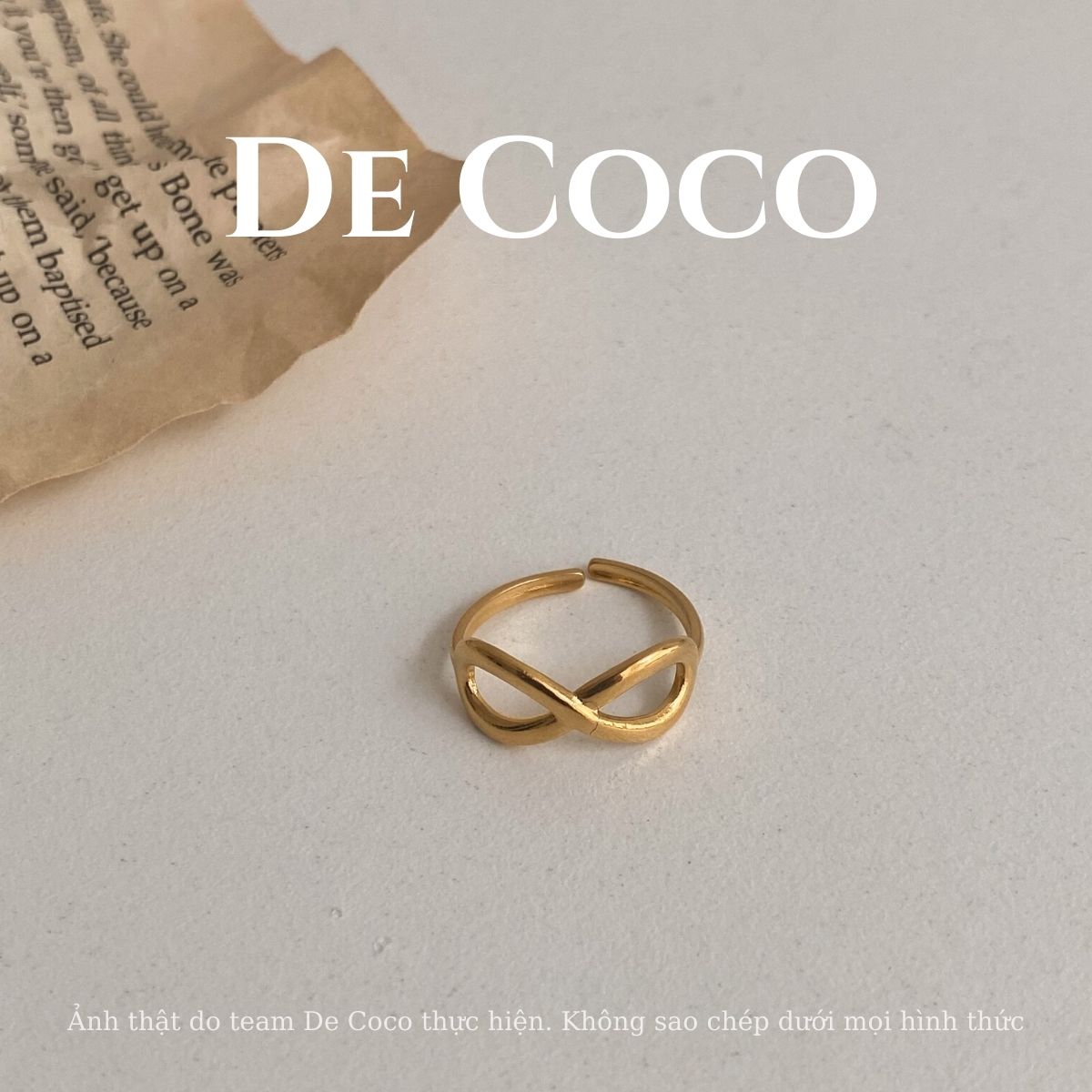 [KHÔNG ĐEN GỈ] Nhẫn nữ Infinity De Coco