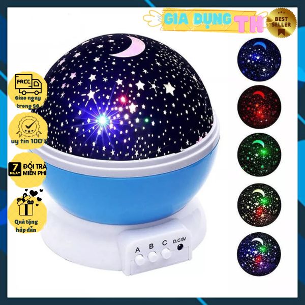 Đèn chiếu sao đèn trang trí đèn ngủ tự xoay 360 Star Master pro. Mang cả bầu trời trăng sao vào căn phòng bé nhỏ của mình-Mini_ tỏa rộng đầy phòng tích hợp đổi 6 chế độ hoa văn