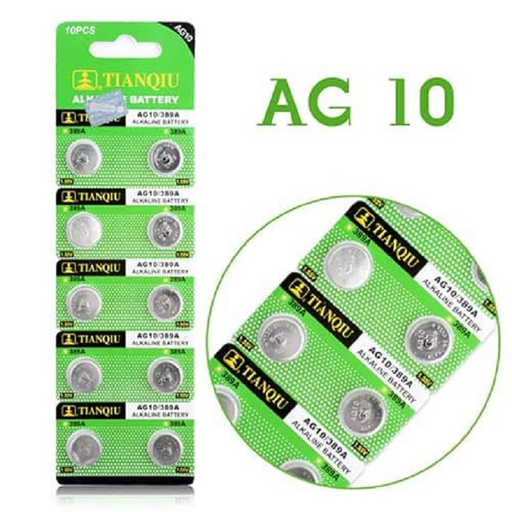 [1 blister 10 tablets] battery button shirt AG10 1.5V - 000145