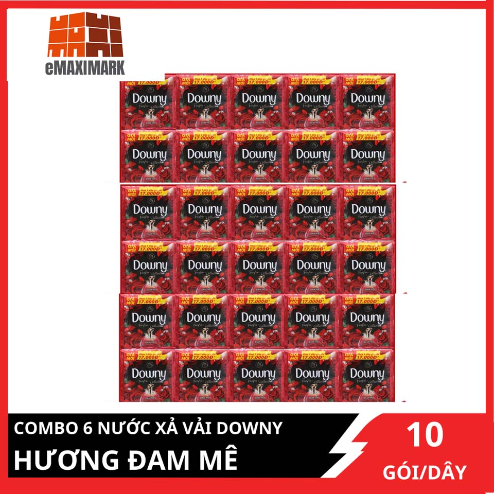 [HCM ship 2h] COMBO 6 dây Downy Đam mê 10 gói x6