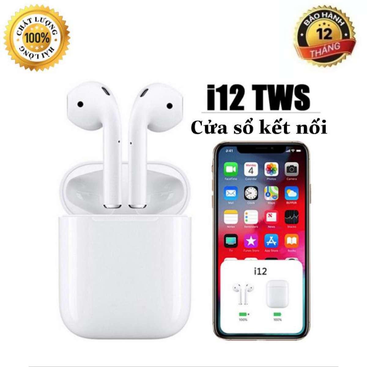 Tai nghe Bluetooth Không Dây i12s Bản Nâng Cấp Chip 5.0, Tai Nghe Không Dây DÒNG SAMSUNG-OPPO-IPHONE CHẤT LƯỢNG TỐT, Tai Nghe Bluetooth Mini