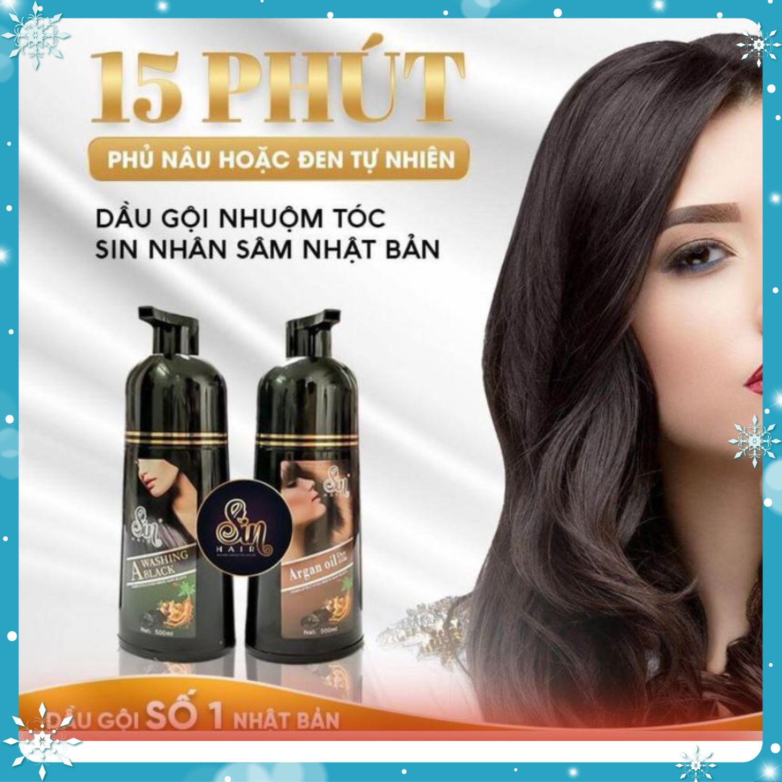 Dầu gội phủ bạc nhân sâm SIN HAIR Nhật Bản