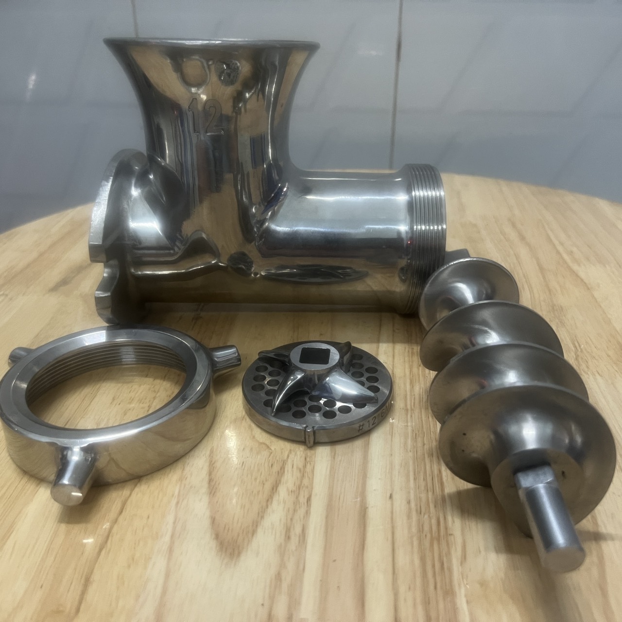 Bộ đầu inox máy xay thịt Đài Loan