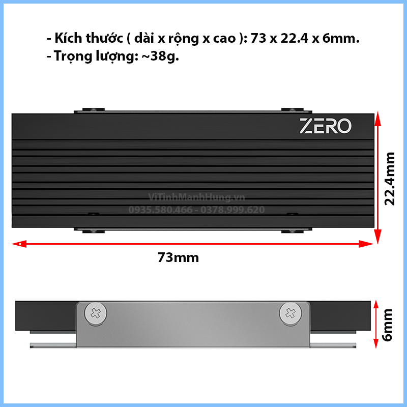 Tản nhiệt SSD M2 2280 ID-Cooling Zero M05.